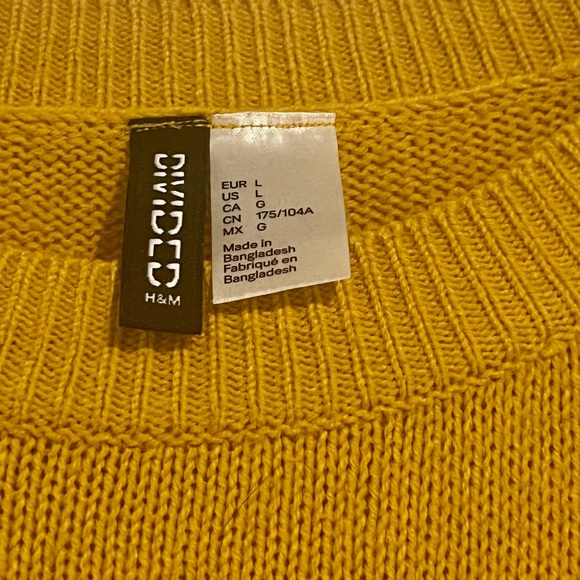 EUC DIVIDED by H&M Yellow Sweater (L) - Picture 2 of 2